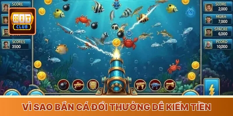 Vì sao trò chơi bắn cá đổi thưởng dễ kiếm tiền?